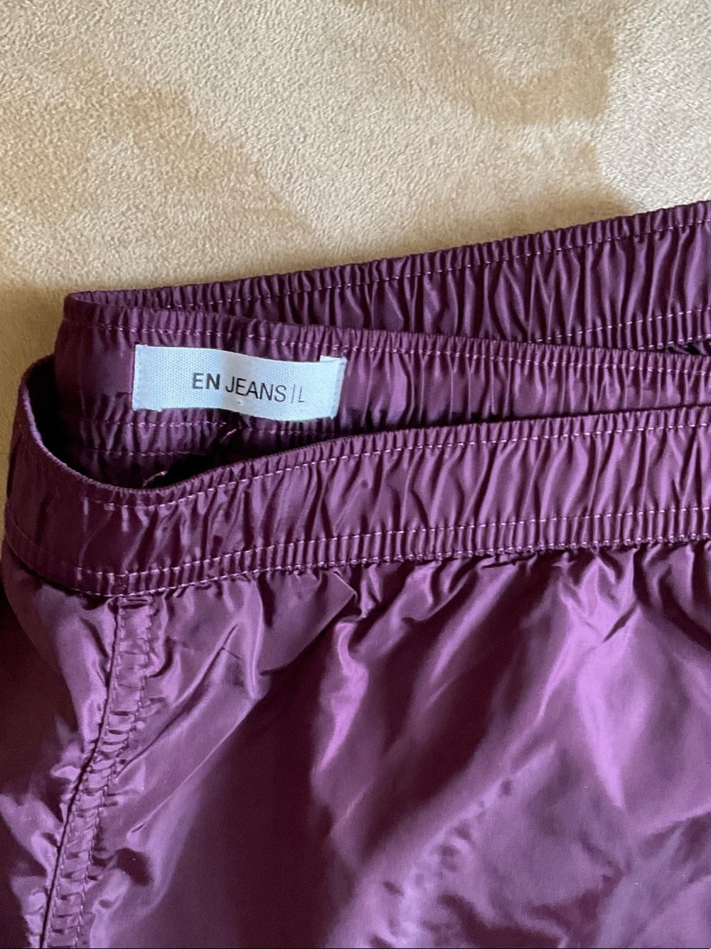 EN JEANS Plum Elastic Waist Shorts